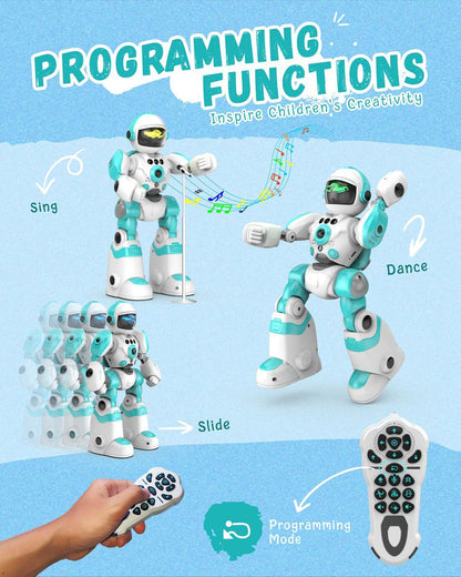 Toys for 3-8 Year Old Boys and Girls, Rechargeable Robot Toys for Kids with Recording Voice, Programming, Gesture Sensing, Singing, Dancing, RC Robot Birthday Gifts for Boys and Girls