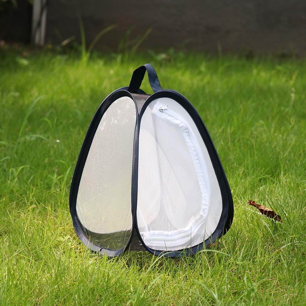 RESTCLOUD Mini Butterfly Habitat, Insect Mesh Cage, Bug Terrarium Pop Up 7.5" x 11" Tall