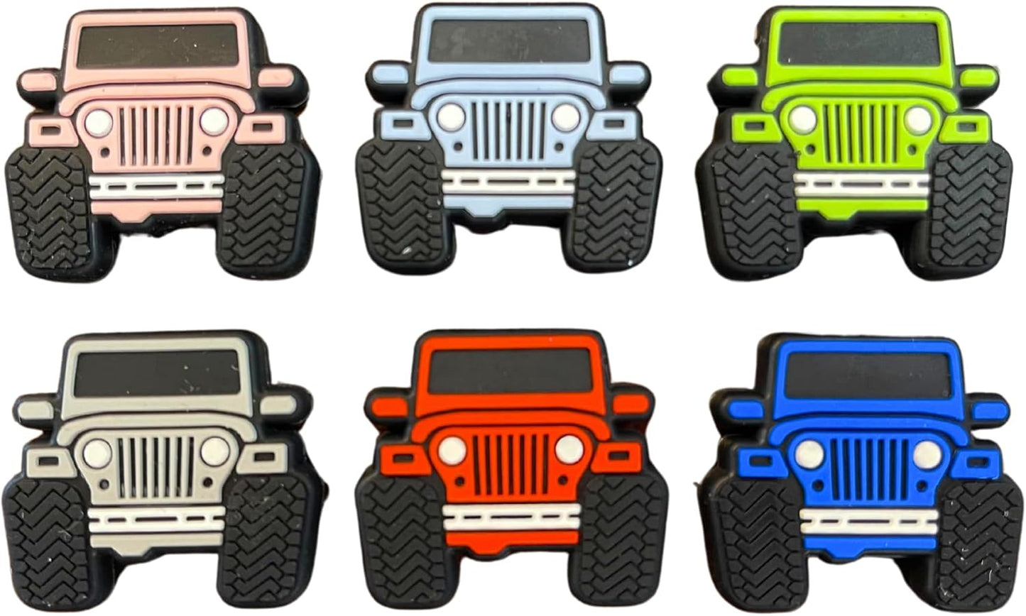 Off Road SUV Silicone Focal Bead Set | 12 Pc Mixed Pack Bikini Tuscadero Pink Bulk Wholesale You’ve Been Ducked Keychain Making Kit Beaded Pen Car Freshie Hanger DIY Grill