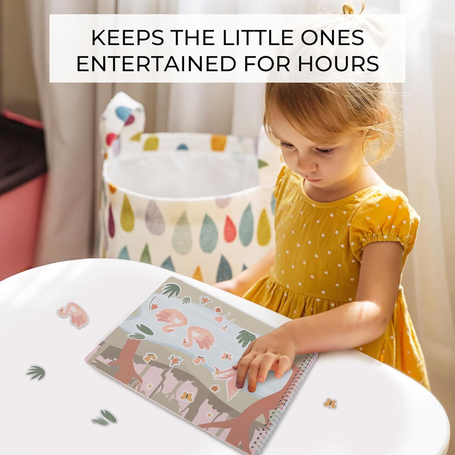 Fun Sticker Book for Toddlers 2-4 Years - Perfect Kids Activity Book with 500+ Beautiful Stickers & 12 Themes for Entertaining Boys & Girls 4-8 While Traveling - Incl. Coloring Pages