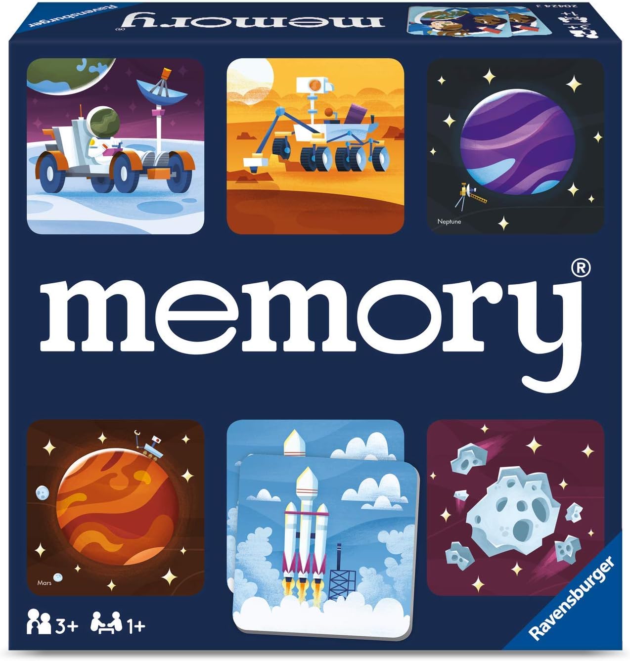 Ravensburger Space Memory Game - Engaging Cosmic Matching Game for Kids | Fun Educational Toy | Enhances Focus and Memory | Ideal Gift for Birthdays and Special Occasions | Suitable for Ages 3 and Up