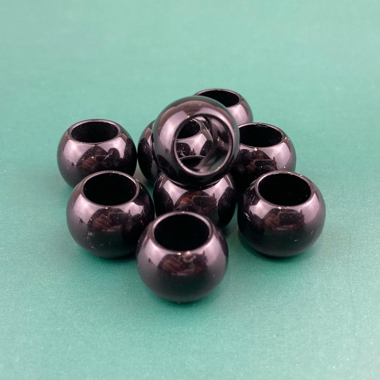 300 Acrylic Large Hole Beads for Crafts and for Hair 10mm x 12mm Acrylic Barrel Beads with 5.7mm Large Hole, Glossy Primary Assortment