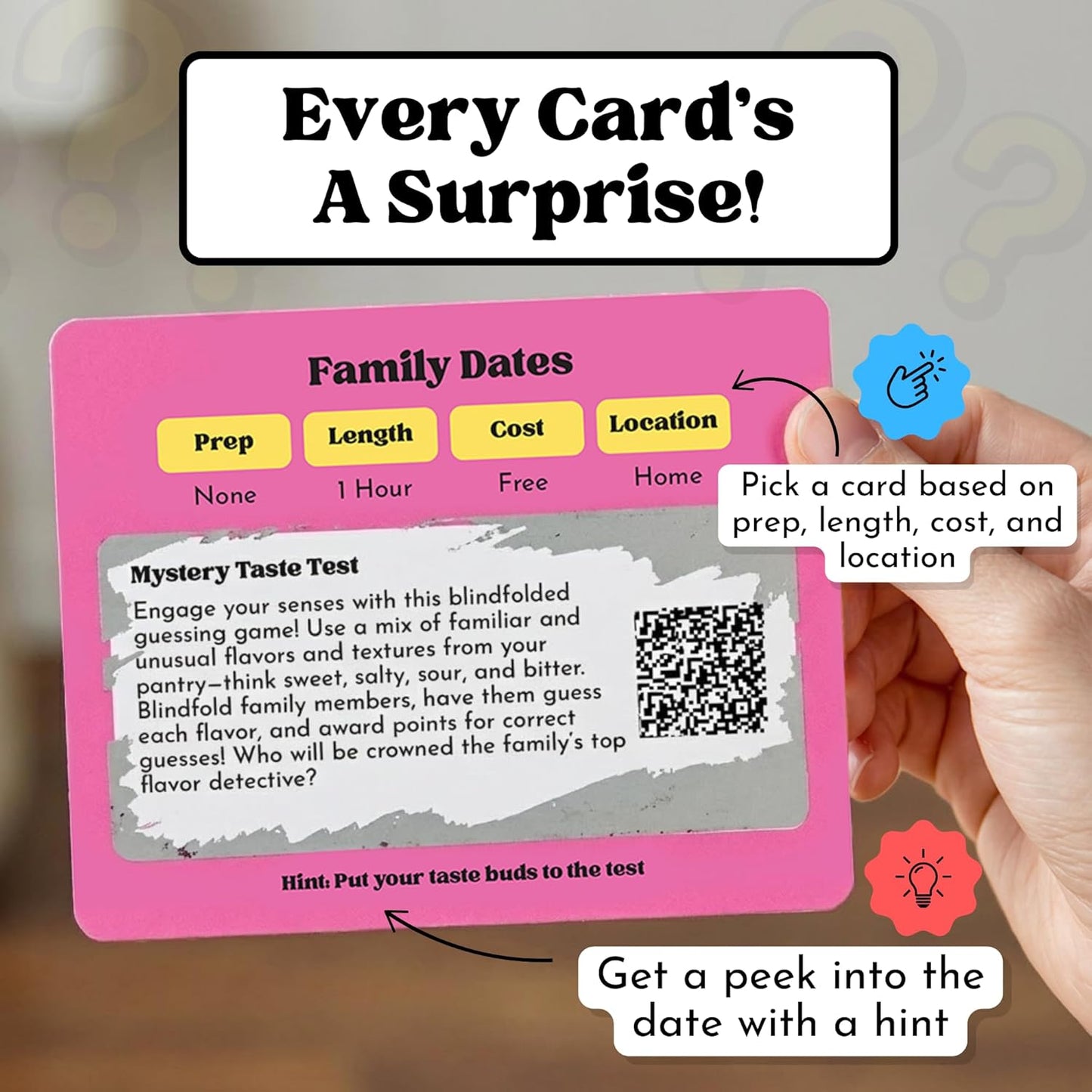Happy Duo Family Dates 40 Scratch Off Cards – Summer Activities for Kids and Parents – Family Games for Kids and Adults
