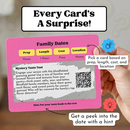 Happy Duo Family Dates 40 Scratch Off Cards – Summer Activities for Kids and Parents – Family Games for Kids and Adults