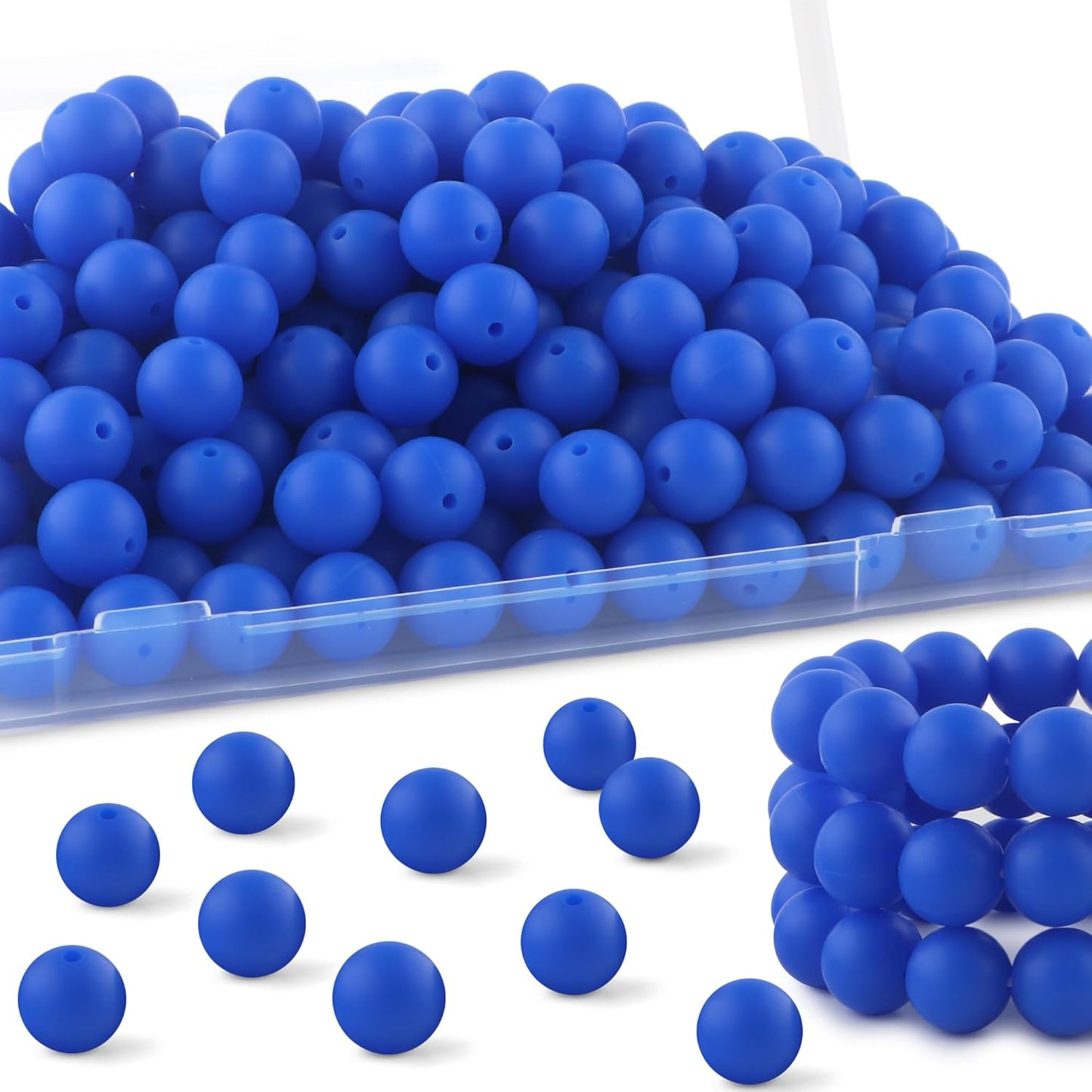 65Pcs 19mm Silicone Beads for Keychain Making Bracelet Necklace, Bulk Round Silicone Beads for Pens（Christmas Green） - Colors A