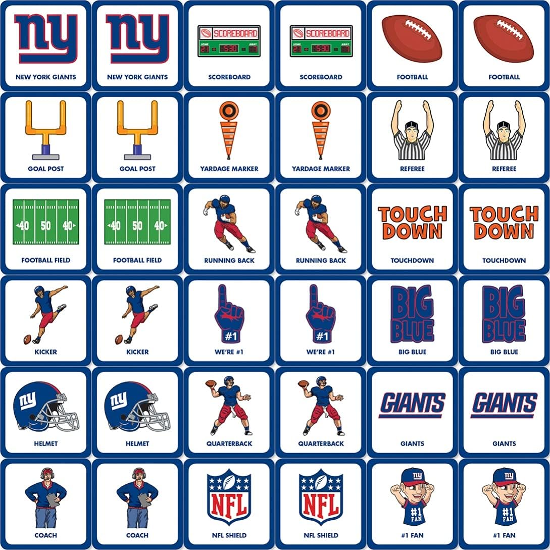 MasterPieces Sports Games - NFL Matching Game - Game for Kids and Family - Laugh and Learn
