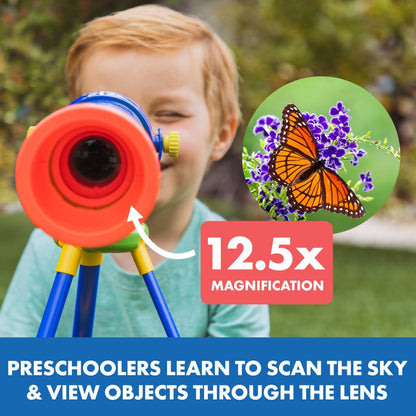 Educational Insights GeoSafari My First Telescope - Mini Telescope for Kids, Toddler Space Toy, Outdoor Exploration Toys, Beginner STEM Telescopes for Kids, Science Gifts for Boys & Girls Ages 4+