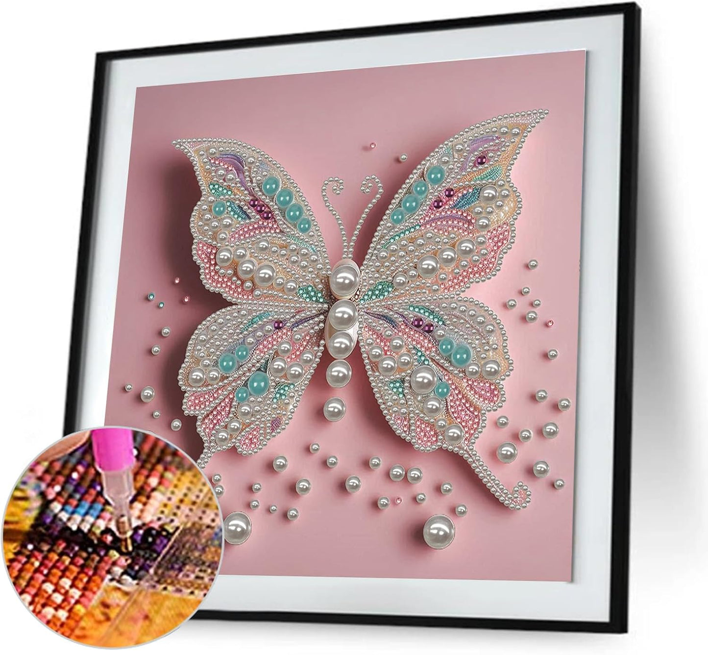 LAKEQUILL Royal Blue Butterfly Special Shaped 5D DIY Partial Drill Home Diamond Art Kit (Butterfly-4)