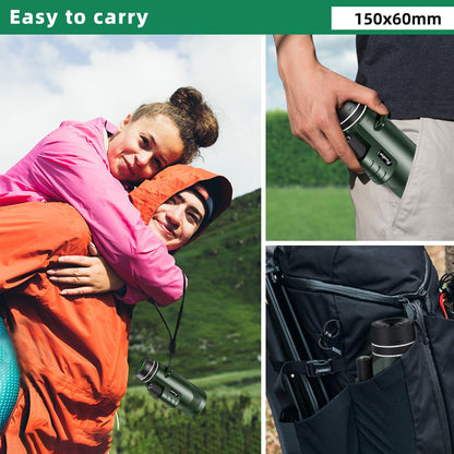 Pankoo 12x60 HD Monocular Telescope for Adults high Powered | Comes with Smartphone Adapter Tripod Hand Strap | Suitable for Bird Watching Sports Hiking Traveling