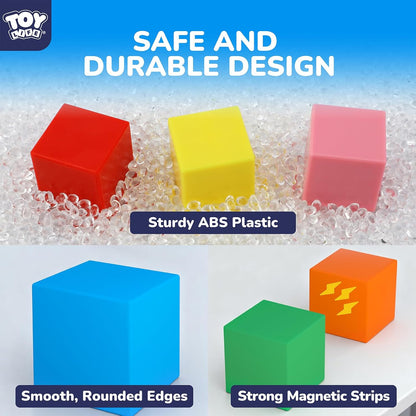 64PCS Magnetic Blocks, Magnetic Building Blocks for Kids Ages 3 4 5 6 Year Old, Magnet Cubes, Autism Montessori Toys, Preschool STEM Educational Sensory Magnet Toys Gifts for Kids 3-5 4-8