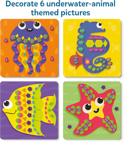 Skillmatics Foam Sticker Art Activity - Animals, Mess-Free Fun for Kids, 800+ 3D Foam Stickers, DIY Felt Craft Kits, Gifts for Boys & Girls Ages 3, 4, 5, 6, 7