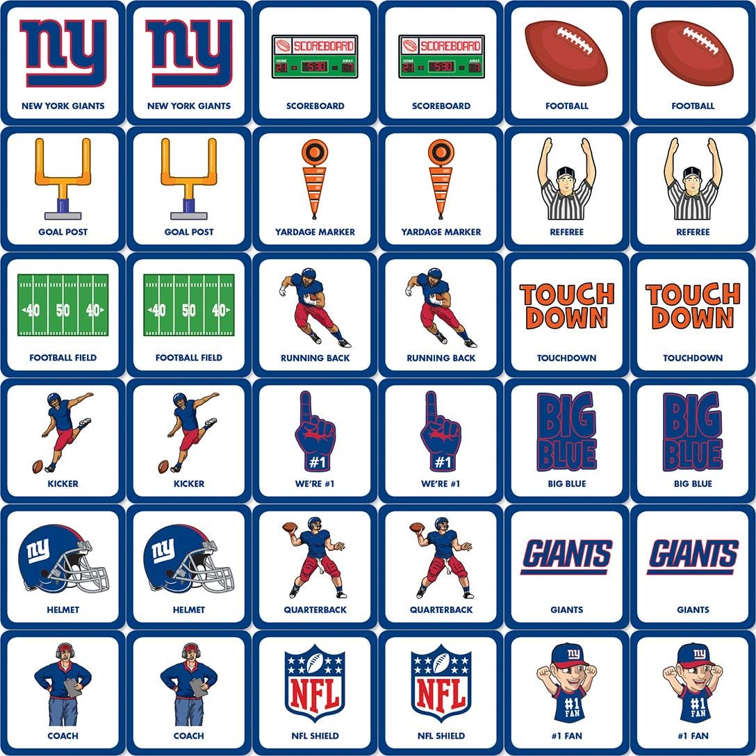 MasterPieces Sports Games - NFL Matching Game - Game for Kids and Family - Laugh and Learn