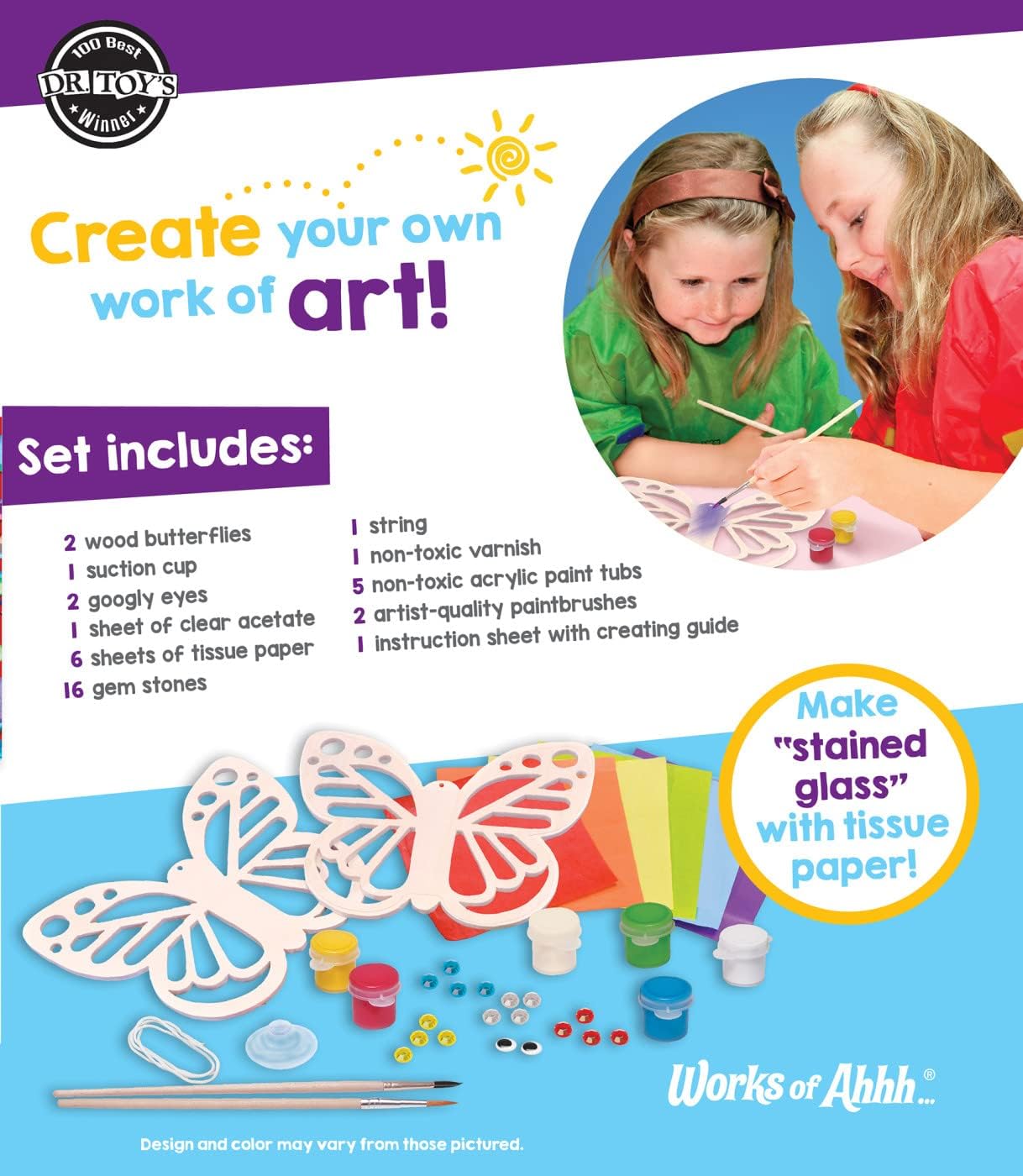 Works of Ahhh... Craft Set - Solar System Mobile Classic Wood Paint Kit