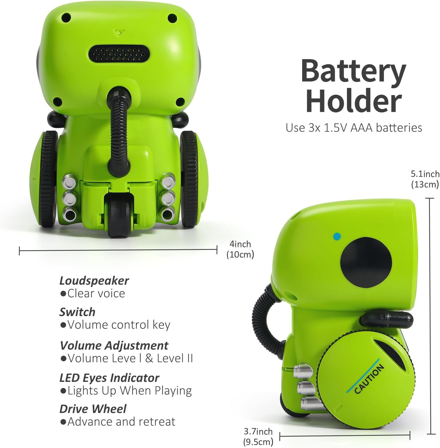 GILOBABY Interactive Talking Robot for Boys, Smart Toy with Touch Control, Playback Mode, Dancing, Singing, Educational Gift for 3-7 Year Old Kids (Blue)