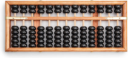 Black long Di fang Digital Standard Abacus-28.5cm-Professional 13-Column Soroban Calculator (Functional and Educational Tool) Vintage-Style Chinese Wooden Abacus.