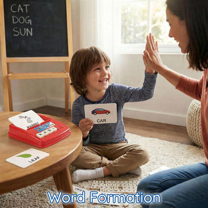 BOHS Literacy Wiz Fun Game - See and Hide Spell - Lower Case Flash Cards - Preschool Language Learning Educational Toys