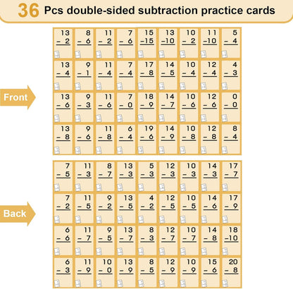 1-12 Math Flash Cards with 6 Dry Erase Pens, 15Pcs Big Multiplication Flash Cards + 36 Pcs Random Double-Sided Multiplication Practice Cards, Educational Math Flashcards for Kids Ages 6+