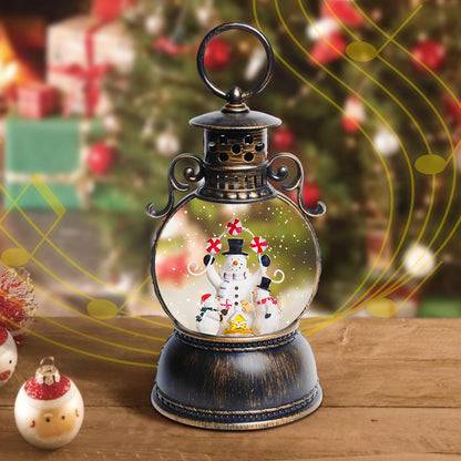 Extra Large Christmas Snow Globes Christmas Lantern, 12.99" Musical Snow Globe with 8 Songs, Santa Snowglobe for Kids Adults, 6H Timer Dual Power, Lighted Christmas Decorations Indoor Gifts