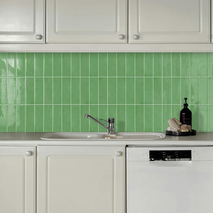 Plain White Peel and Stick Backsplash Tile Rectangle Subway Self Adhesive Wall Tiles for Kitchen (10-Sheet,12"x12")