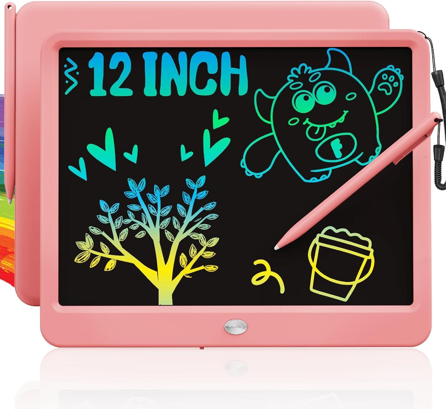 TEKFUN LCD Writing Tablet for Kids, 10-inch Coloring Drawing Pad, Mess Free Doodle Board, Airplane Travel Toys for Boys and Toddlers, Road Trip Essentials, Gifts for 3 4 5 6 7 8 Year Old Girls(Blue)