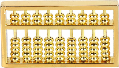 Zerodis Mini Brass Abacus, Chinese Math Calculating Tool, Exquisite Craftsmanship, 1.5in, for Kids and Adults Collection