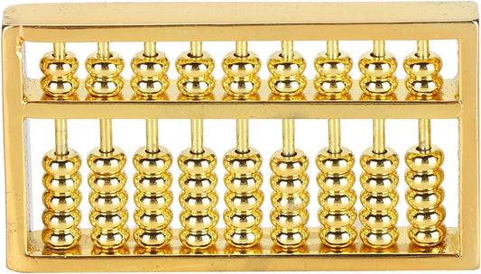 Zerodis Mini Brass Abacus, Chinese Math Calculating Tool, Exquisite Craftsmanship, 1.5in, for Kids and Adults Collection