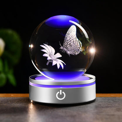 IFOLAINA 3D Solar System Crystal Ball Model Gift Space Astronomy Gift Planets Multicolor Universe Globe Ball Science Astrophysics Gift Night Light Kids Bedroom Adults Gift