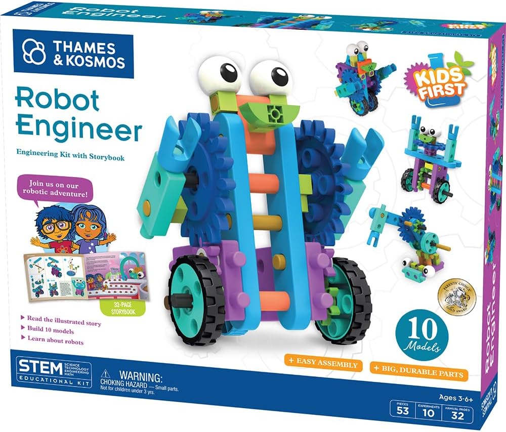 Thames & Kosmos Kids First Aircraft Engineer | STEM | 32 Page Full-Color Illustrated Storybook | Ages 3+ | Preschoolers & Kindergartners | Develop Fine Motor Skills | Parents' Choice Gold Award