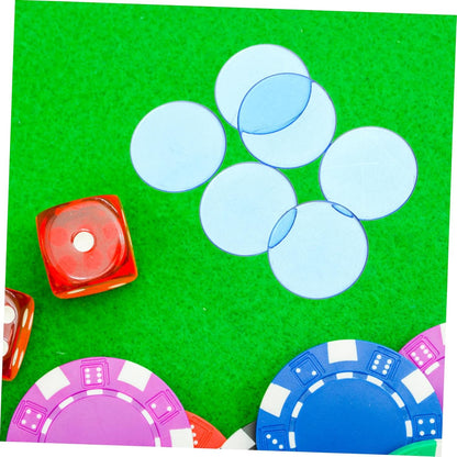 Kisangel 100pcs Bingo Chips for Math Counting Game Markers Plastic for Educational Activities and Game Night Fun