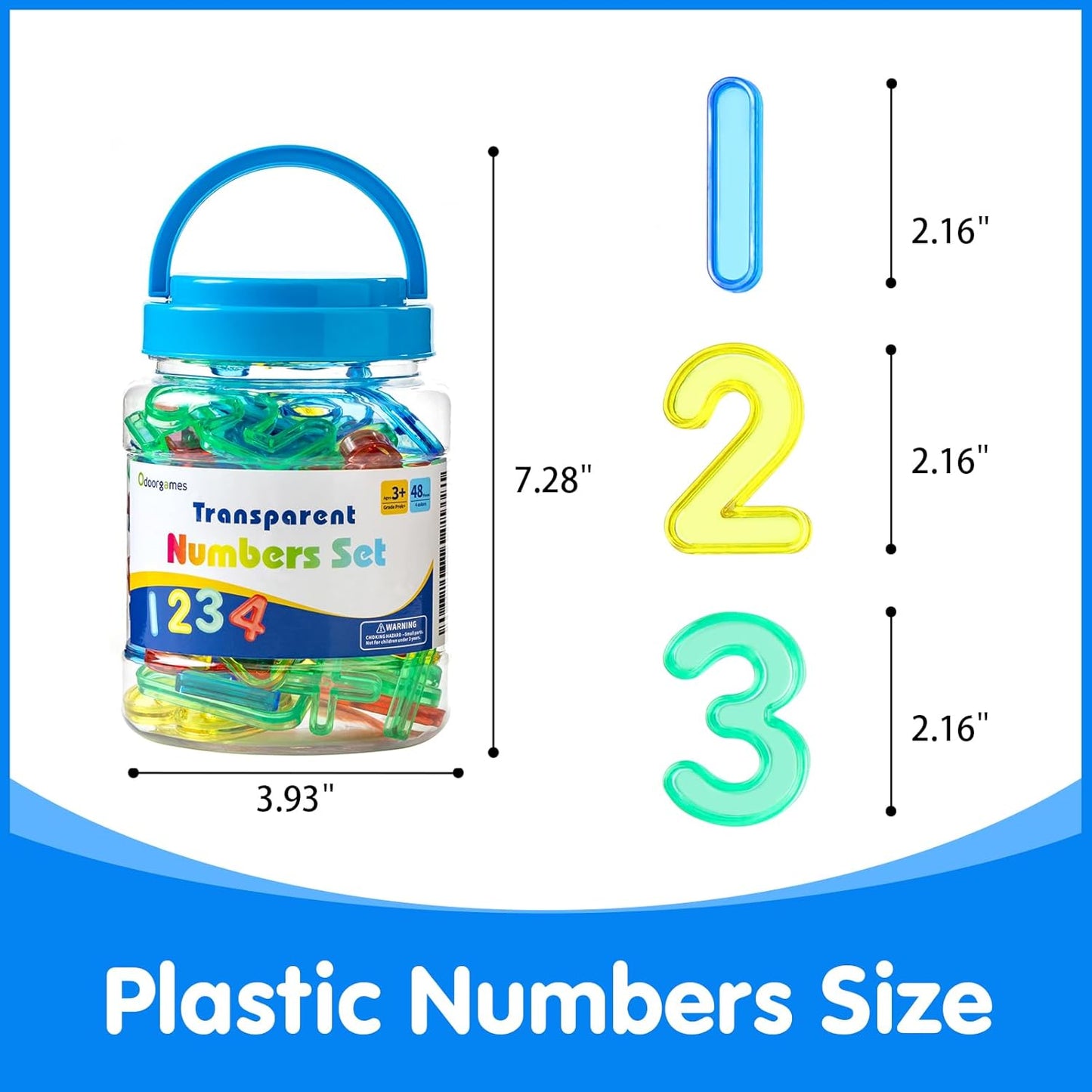 66 Pcs Translucent Letters and Numbers – Light Table Toys, Manipulatives and Accessories for Enhanced Learning & Fun