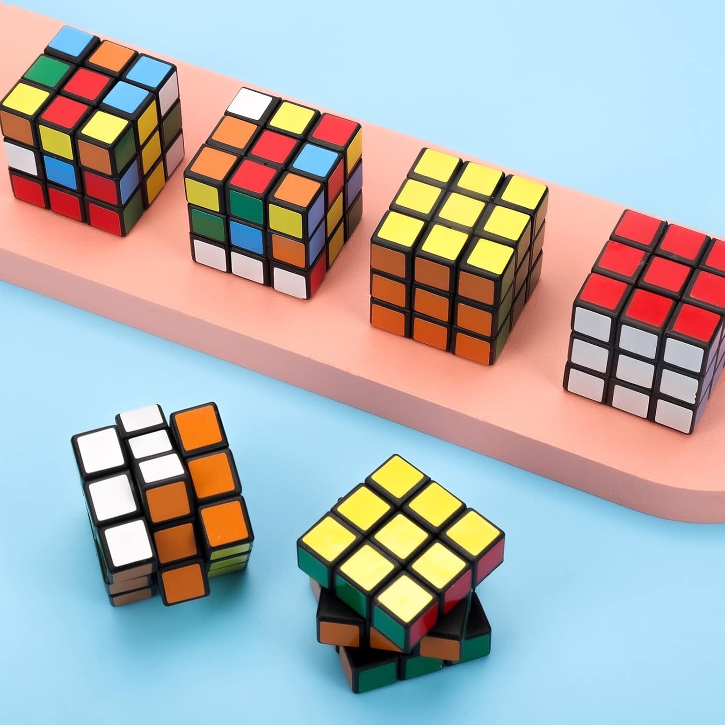 48 Pack Mini Cube Bulk, 1.18 Inch 3x3x3 Small Puzzle Cubes Set, Birthday Party Favors, Classroom Rewards Prizes, Stocking Stuffers, Easter Basket Fillers for Kids