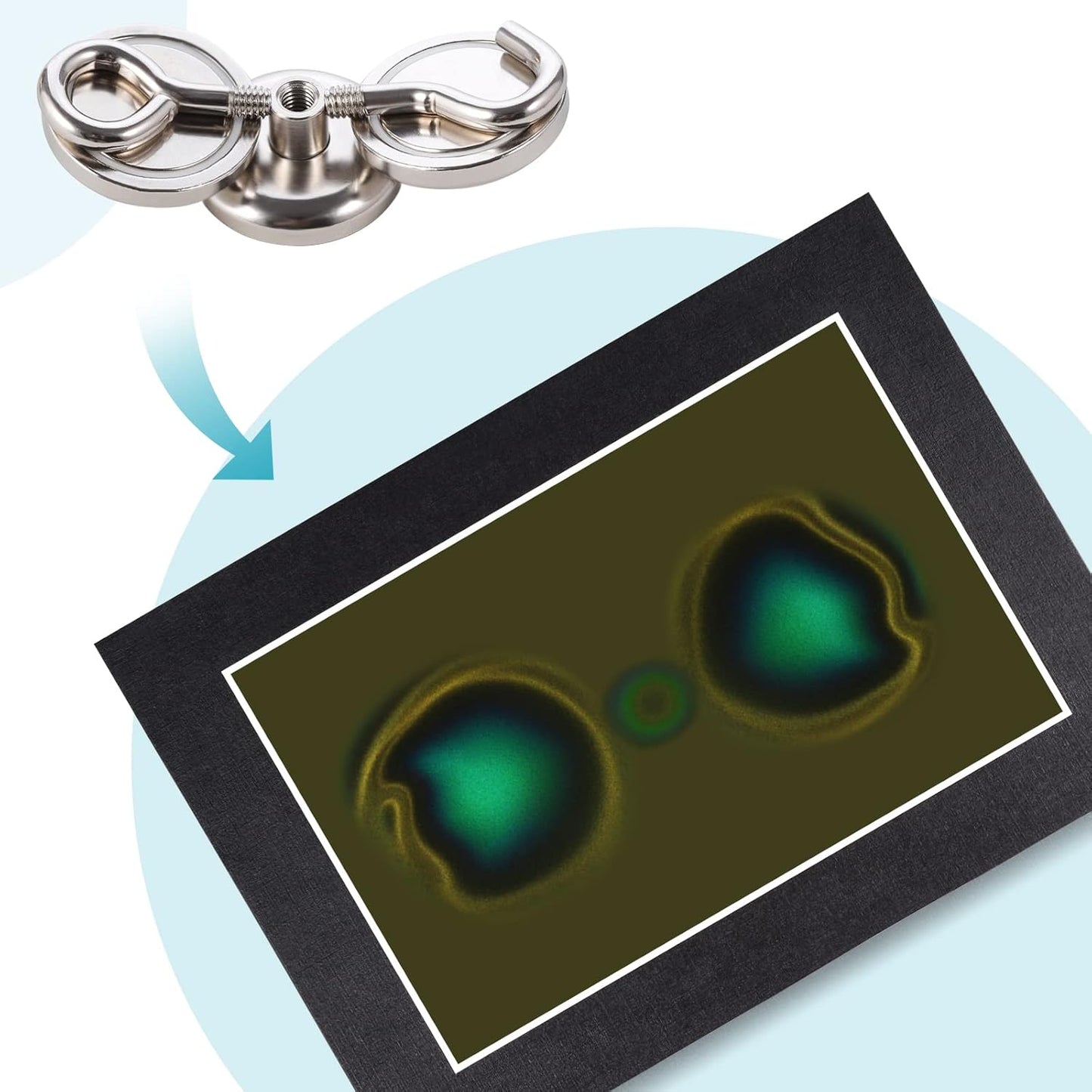 4 x 4 Inch Magnetic Field Viewing Film, Magnetic Field Viewer, Magnetic Flux Display, Magnet Pattern Detector, See Magnetic Field for Scientific Project (4 * 4 Inch)