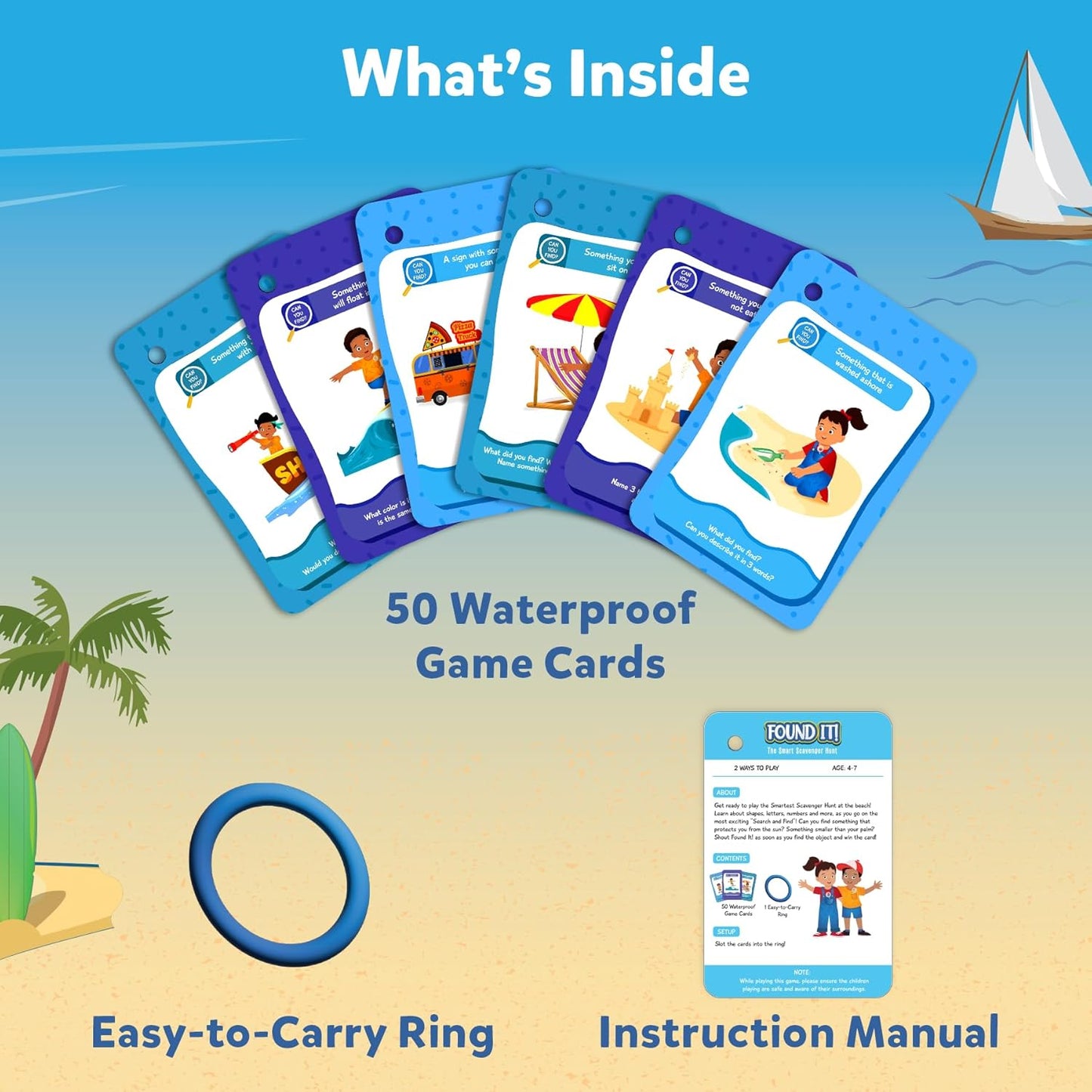 Skillmatics Outdoor Scavenger Hunt Card Game - Found It, Learning Toys, Educational Game Collections, Gifts for Kids, Boys, Girls and Families, for Ages 4, 5, 6, 7, Perfect for Home, School, Playdates