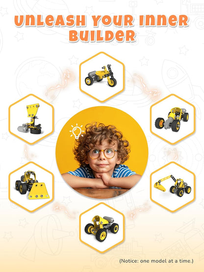 10 in 1 STEM Toys for 5 Year Old Boy, Building Toys for Kids Ages 4-8 5-7 6-8, STEM Engineering Construction Kit with Electric Motor, Educational Science Gift for 5 Year Old Boys