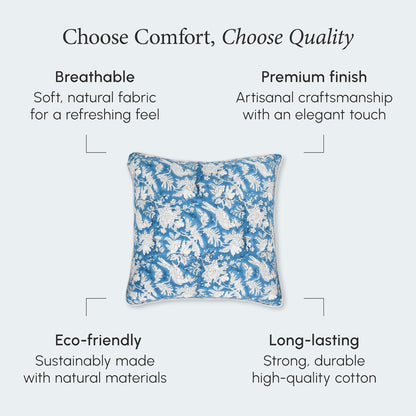 CPC 100% Cotton Throw Pillow Covers 18x18 Inch, Set of 2 Green Block Print Pattern Couch Pillow, Cute Boho Decorative Pillows for Living Room, Bedroom with Hidden Zipper- Agate Green