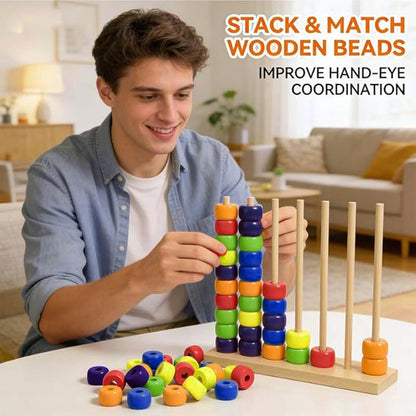 Color Matching Stacking Puzzle Game Color Stack Challenge Competitive Tabletop Brain Teaser for Family Game with Racks, Rings, Cards Night Stack Solve Set (1 Pack)