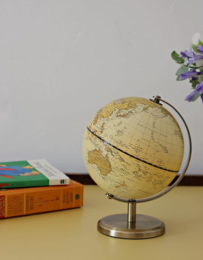 Political Globe Dia 5.5-inch / 14cm- Educational/Geographic - Stainless Steel Arc and Base - School, Home, and Office