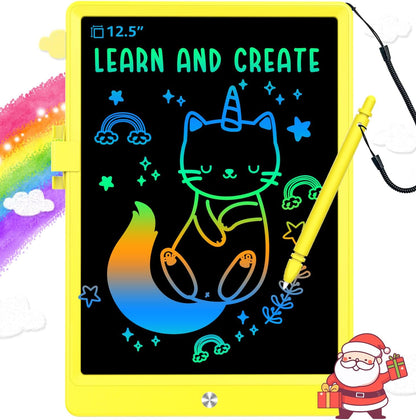 BUKEBU LCD Writing Tablet Doodle Board,10.5 inch Colorful Drawing Pad,Electronic Drawing Tablet, Drawing Pads,Travel Gifts for Kids Ages 3 4 5 6 7 8 Year Old Girls Boys (Blue)