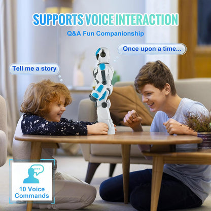 VEVOR RC Robot Toys for Kids, Gesture Sensing Programmable Remote Control Smart Robot, Interactive Walking Singing Dancing Robot for Age 3+ Year Old Boys Girls Birthday Gift Present