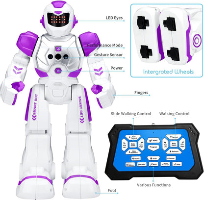 KingsDragon Robots Toy for Kids, RC Gesture Sensing Toy, Interactive Walking Singing Dancing Robot Birthday Presents for Boys Girls Age 6 7 8 9 Years Old