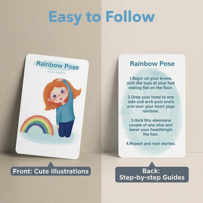 Yoga Cards for Kids - 75 Yoga Meditation Mindfulness Cards for Beginners, Mindful Sensory Play Activities, Exercise Flashcards, Self Regulation Classroom Therapy Suppliesv Autism Special Needs