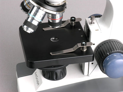 AmScope M150C / M150C-I 40X-1000X All-Metal Optical Glass Lenses Cordless LED Student Biological Compound Microscope