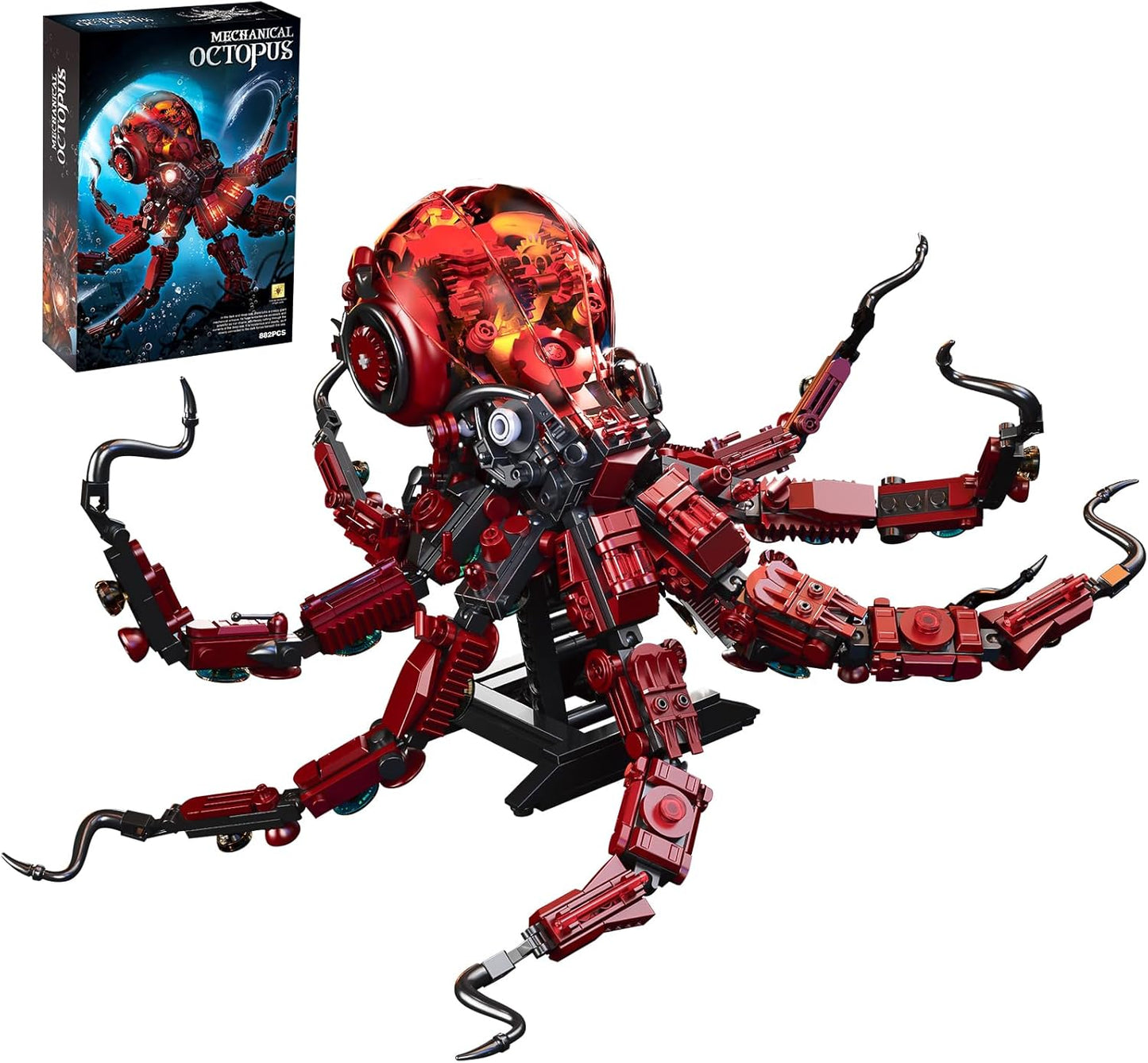 Mechanical Seahorse Building Set Steampunk Ocean Animal Model Kit Articulated Sea Creature Construction Toy Gift for Marine Life Enthusiasts for Adults Teens 1003 Pieces