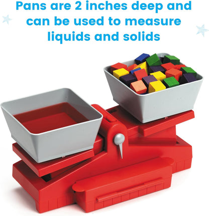 hand2mind Precision School Balance Weighted Balance, School Weight Scale for Kids, Balance Scale for Classroom, Primary Balance Scale, Math Manipulatives Middle School, Student Math Balance