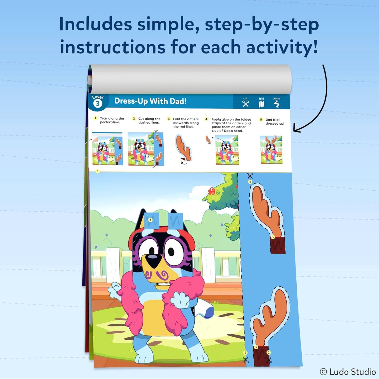 Skillmatics Scissor Skills Activity Book - Snip Snip, 25 Cutting Activities for Preschoolers, Felt Craft Kit, 2 Child-Safe Scissors, Fine Motor Skills, Screen-Free Fun, Gifts for Kids Ages 3-7