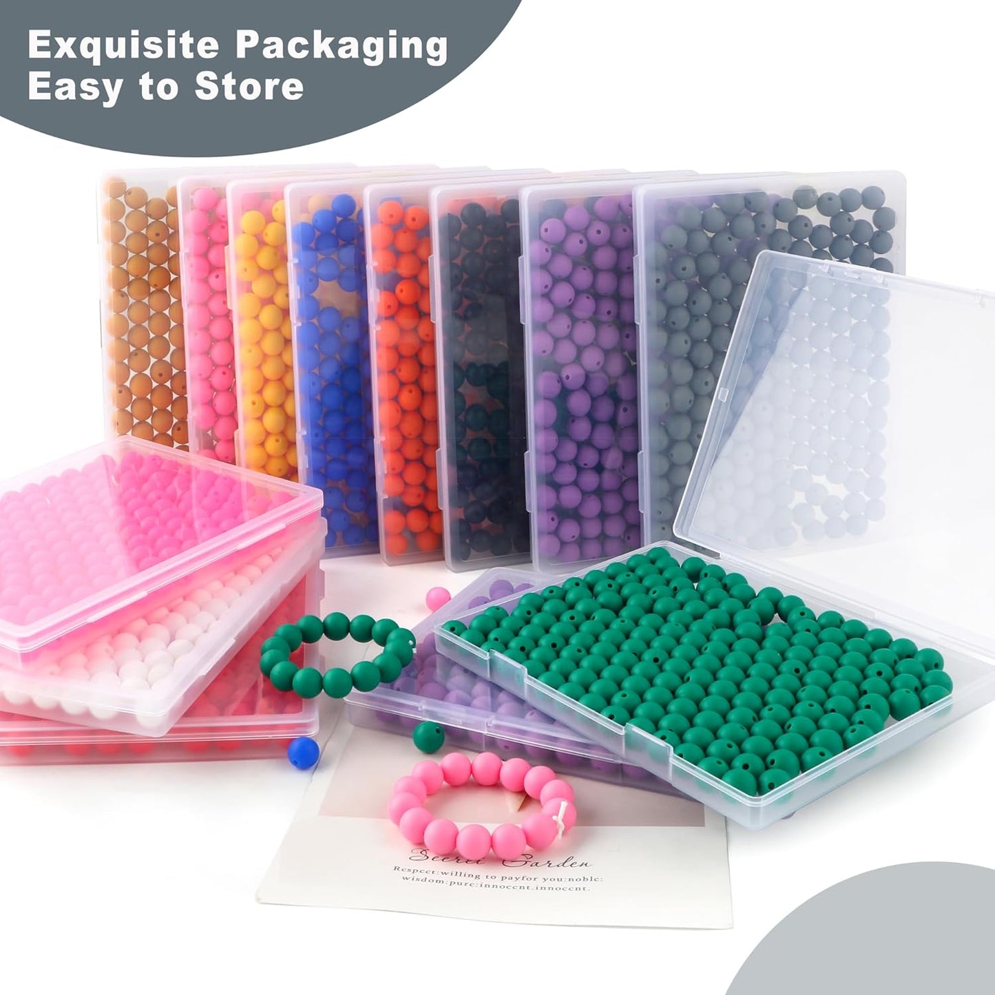 65Pcs 19mm Silicone Beads for Keychain Making Bracelet Necklace, Bulk Round Silicone Beads for Pens（Christmas Green） - Colors A