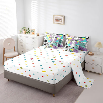Erosebridal Chemical Equation Bed in a Bag Queen Comforter Set 7 Piece,Chemistry Bedding Sets Science Students Learning Gift Sheet Set with Comforter,Molecular Formula Education Bed Set - Colors A
