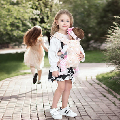 Miracle Baby Doll Carrier for Kids, Front and Back Baby Doll Accessories Backpack Kid Toddlers Play Toy Baby Carriers with Adjustable Straps for Little Girls