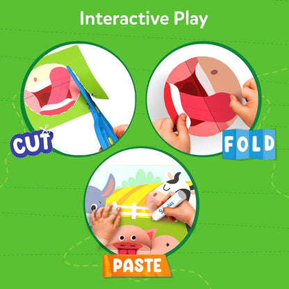Skillmatics Scissor Skills Activity Book - Snip Snip, 25 Cutting Activities for Preschoolers, Felt Craft Kit, 2 Child-Safe Scissors, Fine Motor Skills, Screen-Free Fun, Gifts for Kids Ages 3-7