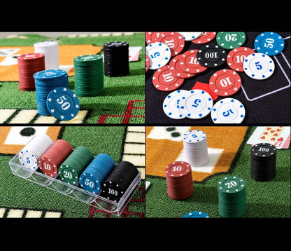 100 Plastic Poker Chips with no denominations, DIY Print with Your Personalized Text, Poker Card Game Chips Bulk, Counting Discs Markers for Math Counting, Game Play, Party